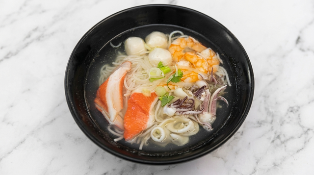 Seafood Soup with Egg Noodle.