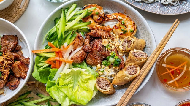 BBQ Pork & Egg Roll Vermicelli.